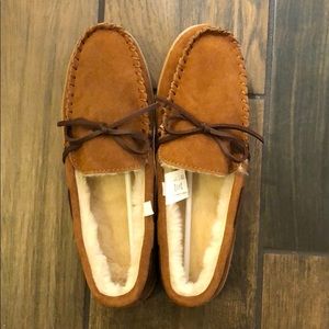 NEW J.Crew Men’s Classic Suede Moccasin Slippers
